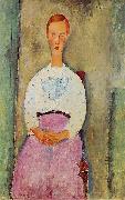 Amedeo Modigliani Jeune fille au corsage a pois oil painting on canvas